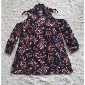 ANGIE  Tops Tunic Womens Size S Floral,open Shoulder, Rayón,18 Inch Of Arm To Ar